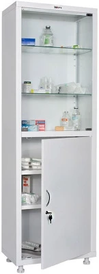 Шкаф медицинский металлический Hilfe МД 1 1760/SG